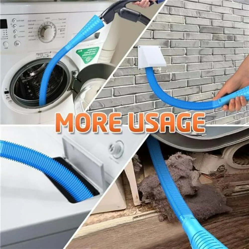 Sealegend Dryer Vent Cleaner Kit Lint Remover Vacuum Attachment Hose 2 Pack Tool